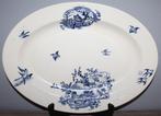 Antieke Franse serveerschaal met uiltje /vogels, Antiek en Kunst, Antiek | Servies los, Ophalen of Verzenden