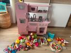 Kidkraft houten speelkeuken roze met keukenspulletjes, Ophalen
