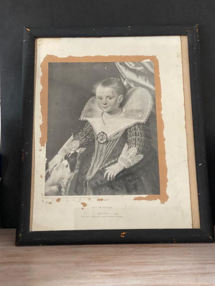 Paulus Moreelse autotypie Het Prinsesje, Antiek en Kunst, Curiosa en Brocante, Ophalen of Verzenden