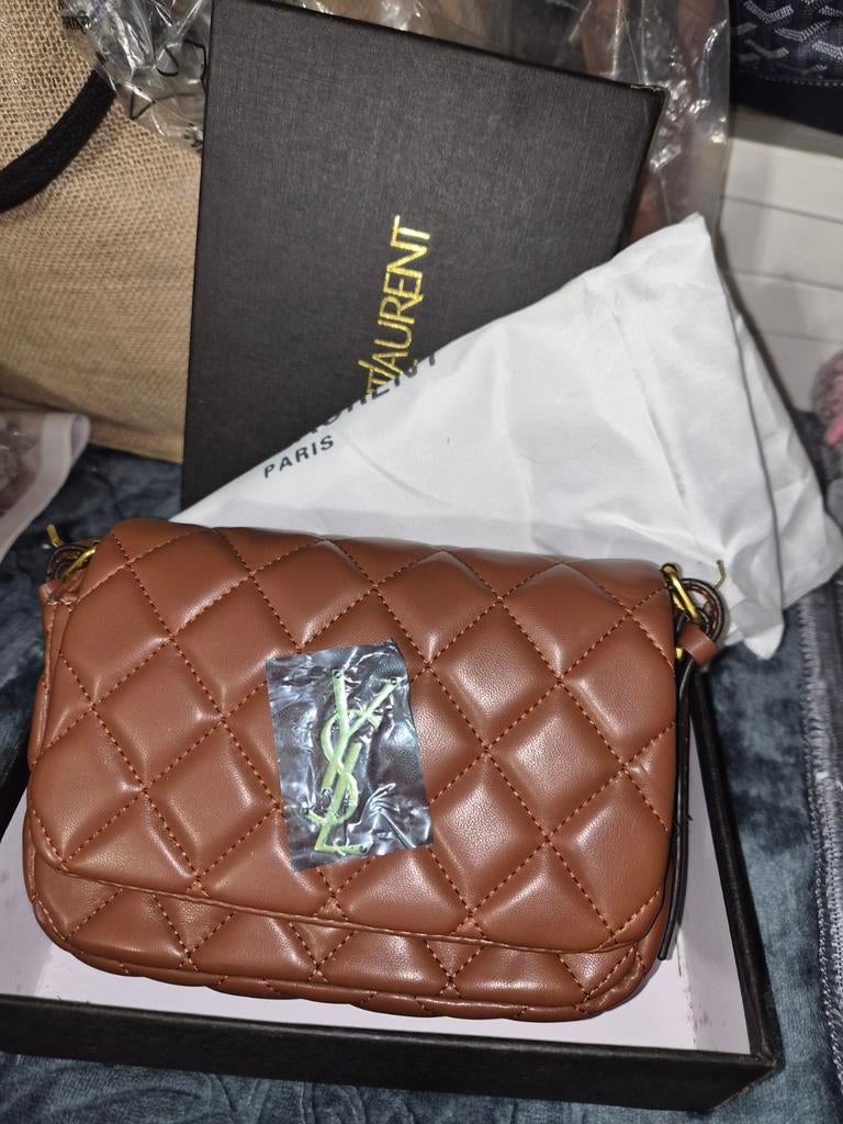 Bruine YSLtasje, Ophalen of Verzenden