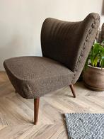 Vintage cocktailstoel / fauteuil - bruin, Huis en Inrichting, Fauteuils, Ophalen, Minder dan 75 cm, Vintage, Zo goed als nieuw