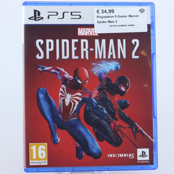Playstation 5 Game: Marvel Spider-Man 2, Spelcomputers en Games, Games | Sony PlayStation 5, Zo goed als nieuw