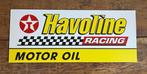 TEXACO HAVOLINE  -  reclamebord kunststof 36x15, Ophalen of Verzenden, Zo goed als nieuw, Auto's