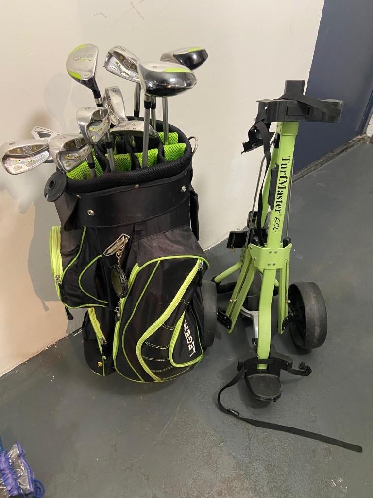 golfset met trolley, Sport en Fitness, Golf, Ophalen, Zo goed als nieuw, Set, Overige merken