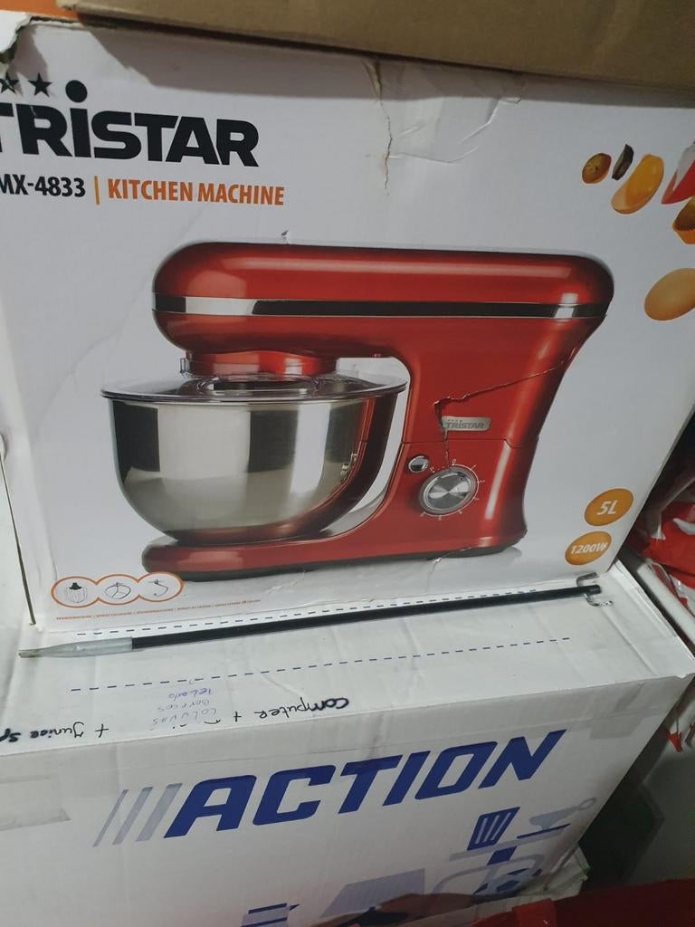 Tristar MX-4833 Keukenmachine - Nieuwstaat!, 4 liter of meer, 3 snelheden of meer, Ophalen of Verzenden, Zo goed als nieuw