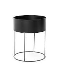 Ferm Living Plantbox rond zwart, Tuin en Terras, Bloembakken en Plantenbakken, Minder dan 30 cm, Rond, Nieuw, Ophalen of Verzenden