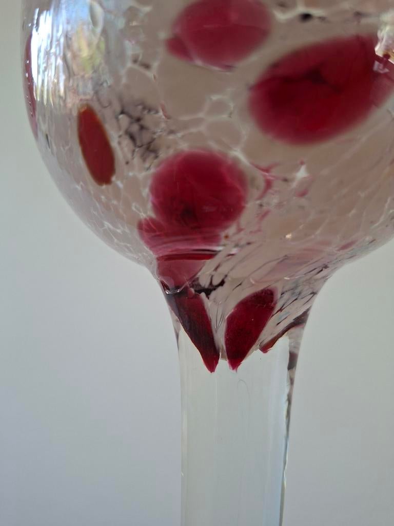 Vintage Handgeblazen Confetti Kelk / Vaas - Joska?, Antiek en Kunst, Ophalen of Verzenden