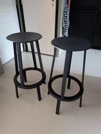 Hay Revolver barkrukken - hoog H76, zwart, set van 2, Ophalen, 60 tot 90 cm, Met voetsteun, Zo goed als nieuw