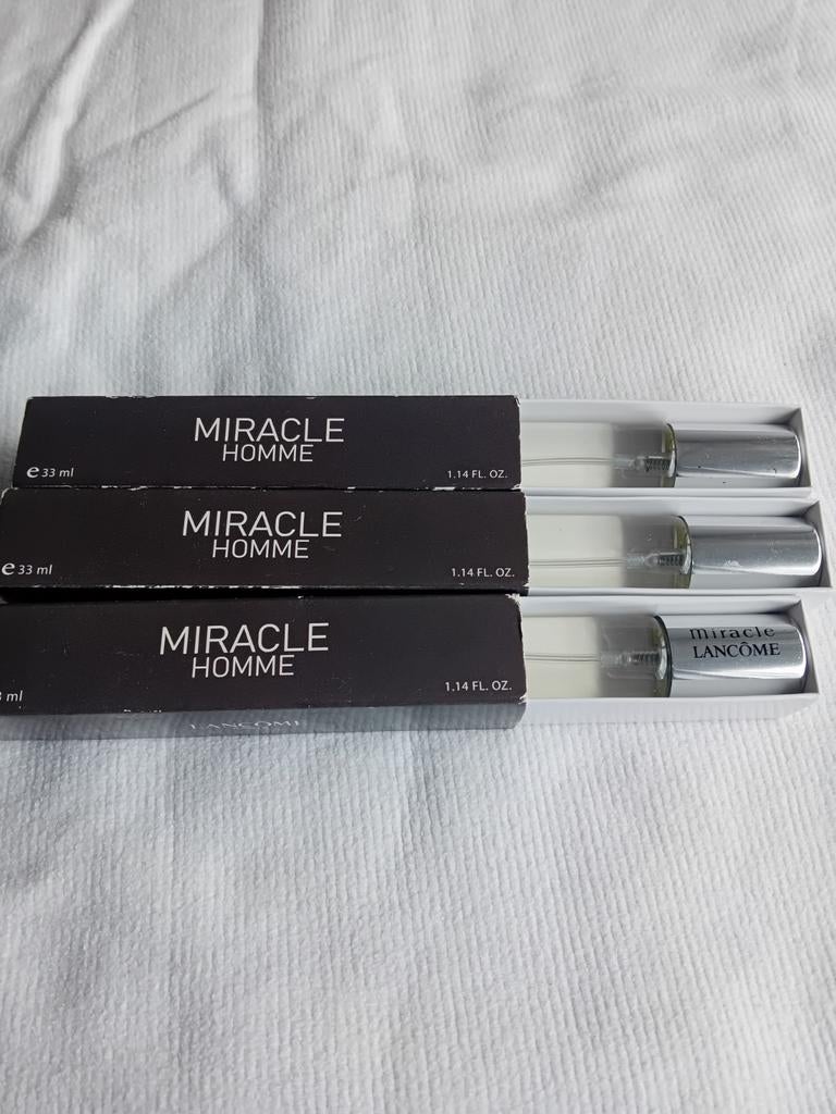3x Lancôme Miracle Homme Parfum 33ml, Sieraden, Tassen en Uiterlijk, Uiterlijk | Parfum, Ophalen of Verzenden, Nieuw