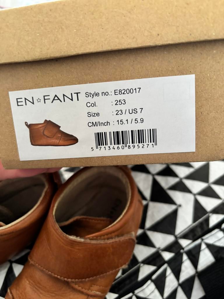 En Fant slofjes pantoffel leer maat 23, Ophalen of Verzenden, Zo goed als nieuw, Jongetje of Meisje, Slofjes