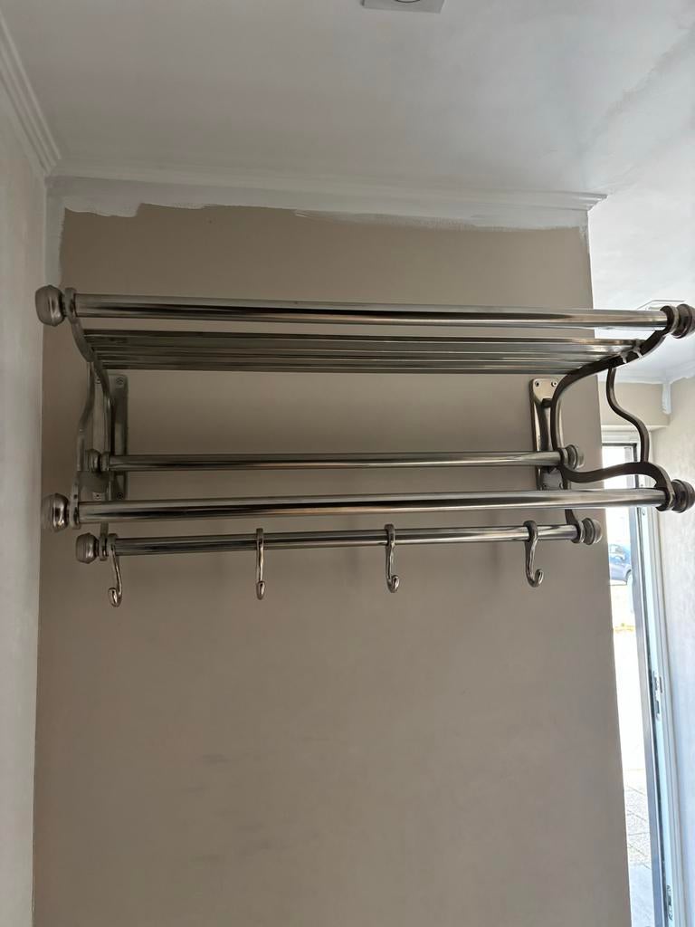 Riviera Maison Wandkapstok met hoedenplank, Huis en Inrichting, Woonaccessoires | Kapstokken, Gebruikt, Minder dan 100 cm, Metaal