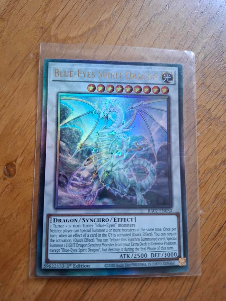 Blue-Eyes Spirit Dragon RA02 Ultimate Rare 1st Edition NM, Hobby en Vrije tijd, Verzamelkaartspellen | Yu-gi-Oh!, Ophalen of Verzenden