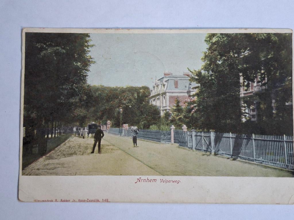 Ansichtkaart Arnhem Velperweg, Ophalen of Verzenden, Voor 1920, Gelopen, Gelderland