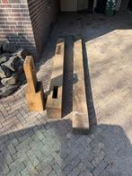 Eiken balken, Doe-het-zelf en Verbouw, Ophalen, Gebruikt, Eiken, 200 tot 250 cm