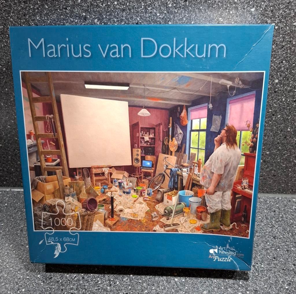 Marius van Dokkum puzzel Wachten op inspiratie., Ophalen of Verzenden, 500 t/m 1500 stukjes