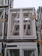 Hardhout kozijn met 2 draaikiep ramen, Gevelraam of Ruit, 120 tot 160 cm, Nieuw, Ophalen of Verzenden