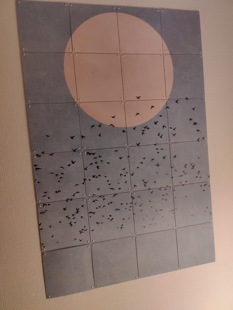 IXXI wanddecoratie met vogels, 80x120 cm, Gebruikt, Ophalen of Verzenden, Print, 75 tot 100 cm