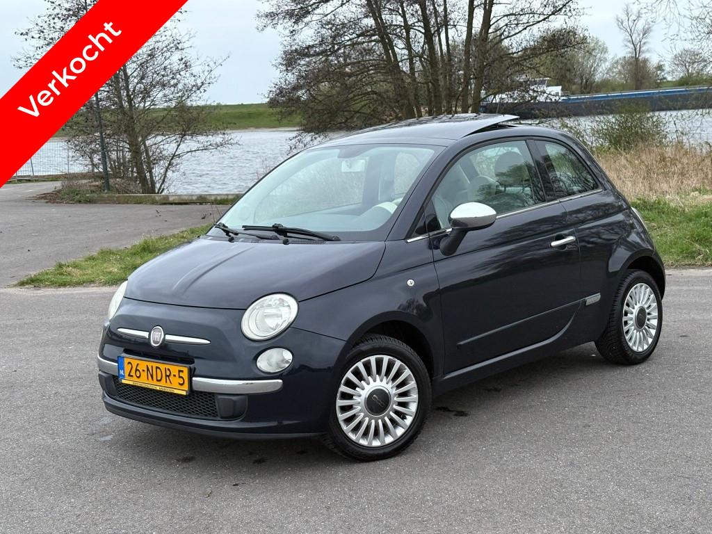 Fiat 500 1.2 Lounge AUTOMAAT Carplay Airco ORG NL (bj 2010), Euro 5, Gebruikt, 4 cilinders, Leder en Stof