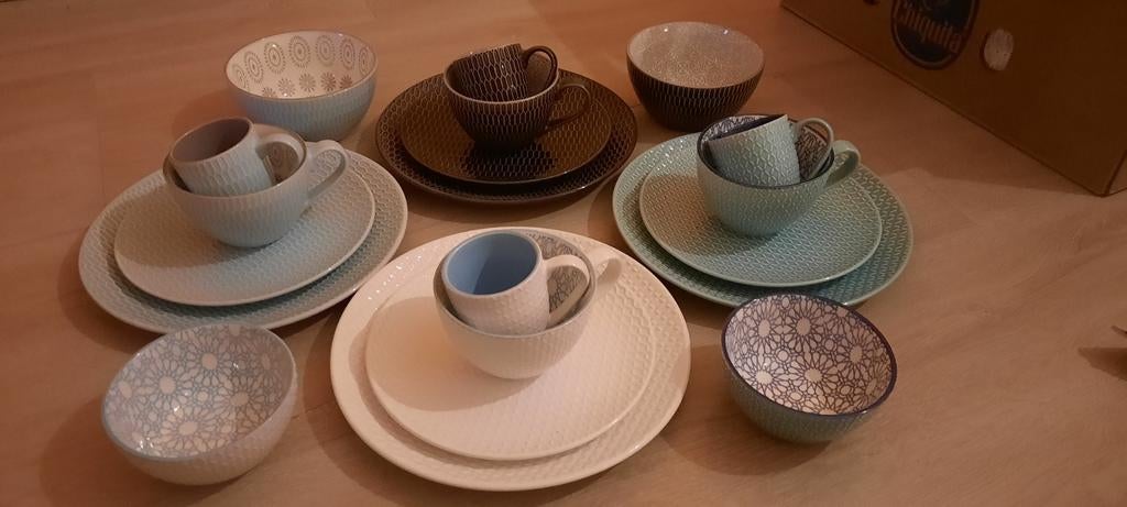 Servies, mix en match, 4 delig, NIEUW, Ophalen, Nieuw, Overige stijlen