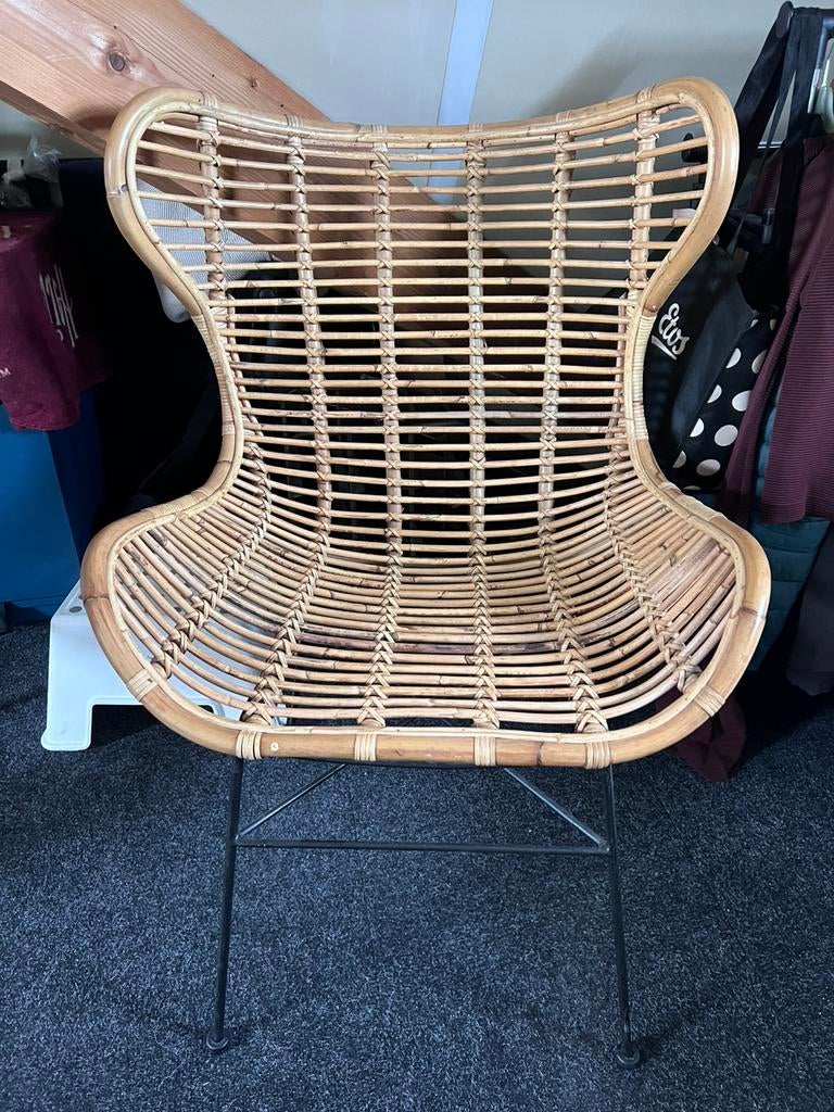 Rotan stoel Leen Bakker, Ophalen, Gebruikt, Bruin, Overige materialen