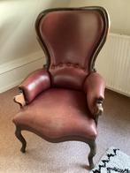 Antieke rood leren stoel, Ophalen