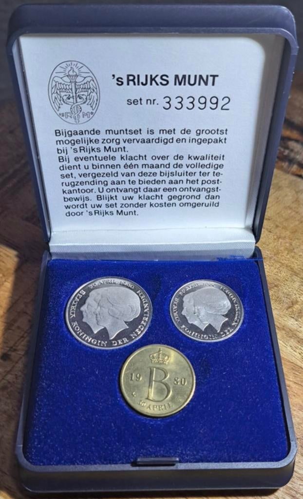 Munten set 1980 Rijks munt, Setje, Koningin Beatrix, Zilver, Ophalen of Verzenden