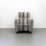 1x Leolux Goncharov Fauteuil Gestreepte Stof - Gepolijst, Niet ingevuld, Minder dan 75 cm, Niet ingevuld, Leer