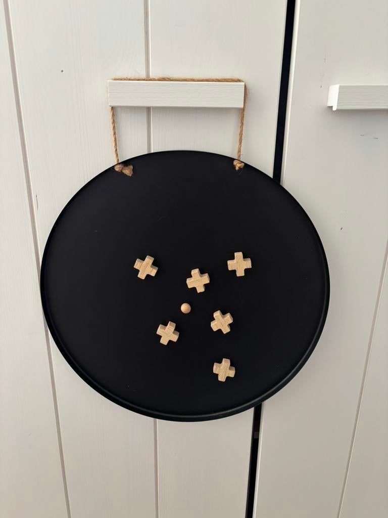 Zwart metalen memobord, Huis en Inrichting, Woonaccessoires | Memoborden, Ophalen, Zo goed als nieuw, Overige typen