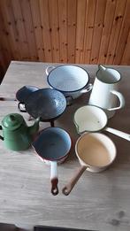 EMAILLE BROCANTE SPULLETJES., Ophalen of Verzenden