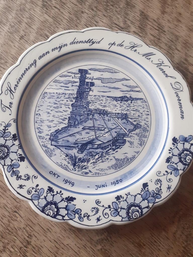 Herrineringsbord  Hr Ms Karel Doorman, Verzamelen, Ophalen, Landmacht, Nederland, Foto of Poster