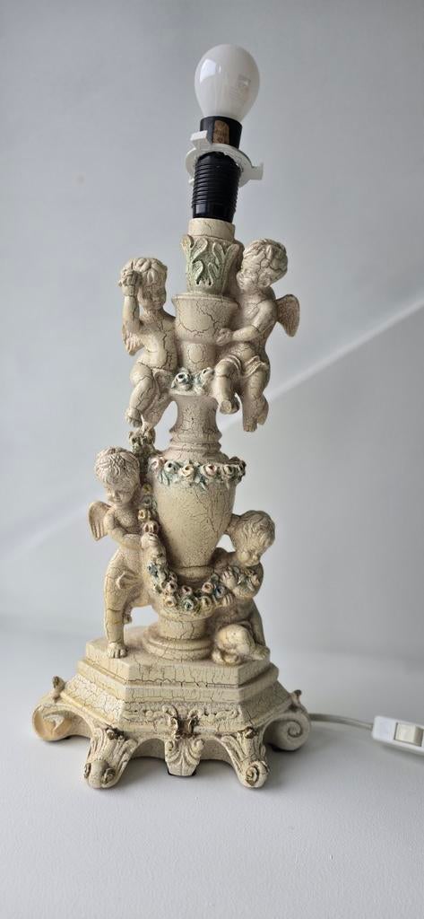 Tafellamp met cherubijnen, Ophalen of Verzenden