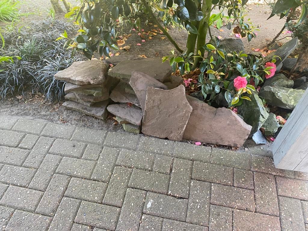 Natuurstenen staptegels voor tuin of pad, Ophalen, Gebruikt, Overige typen, Natuursteen