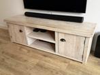 Houten TV-meubel (Whitewash / Driftwood look), Ophalen, Gebruikt, 150 tot 200 cm, Minder dan 100 cm