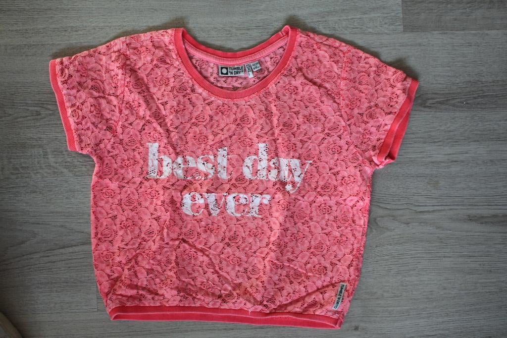 mooi tumble n dry kort shirtje maat 140, Kinderen en Baby's, Kinderkleding | Maat 140, Tumble 'n Dry, Meisje, Ophalen of Verzenden