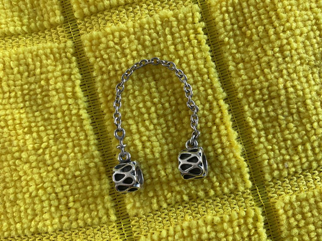Pandora Veiligheids ketting, Sieraden, Tassen en Uiterlijk, Bedels, Verzenden, Zo goed als nieuw, Zilver, Pandora