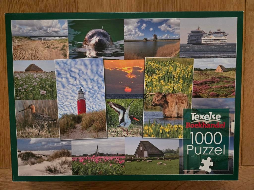 Puzzels 5 collages zgan compleet 1000 stukjes, Ophalen of Verzenden, 500 t/m 1500 stukjes, Zo goed als nieuw