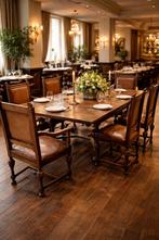 Antiek eetkamerset / tafel en stoelen, Ophalen of Verzenden, Zo goed als nieuw