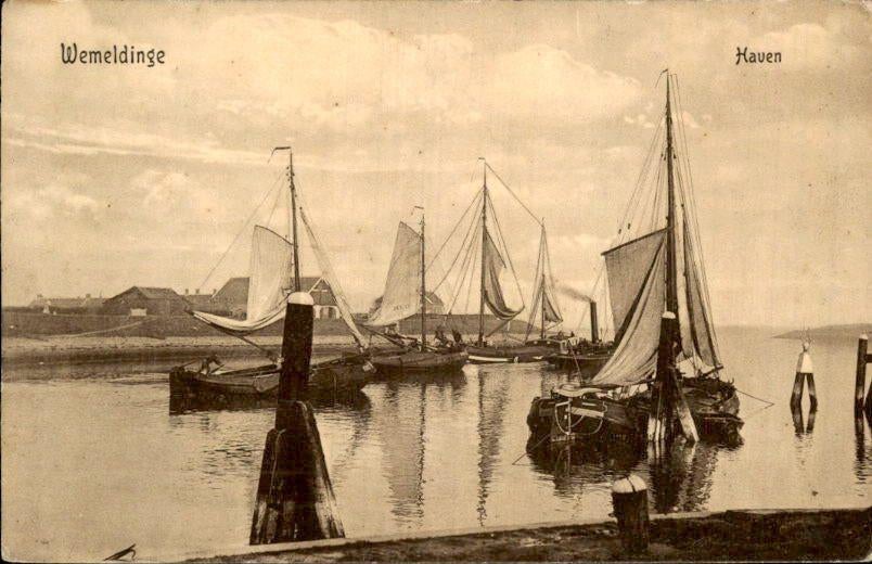 Wemeldinge - Haven, Verzamelen, Ansichtkaarten | Nederland, Ongelopen, Zeeland, Voor 1920, Ophalen of Verzenden