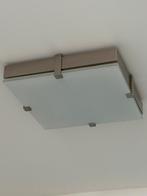 Lirio philips Plafondlamp 34x34 cm, dik matglas met chroom, Ophalen of Verzenden, Zo goed als nieuw