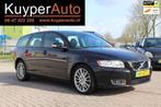 Volvo V50 2.4 Momentum automaat nap leder trekhaak, Gebruikt, 1367 kg, 700 kg, Zwart