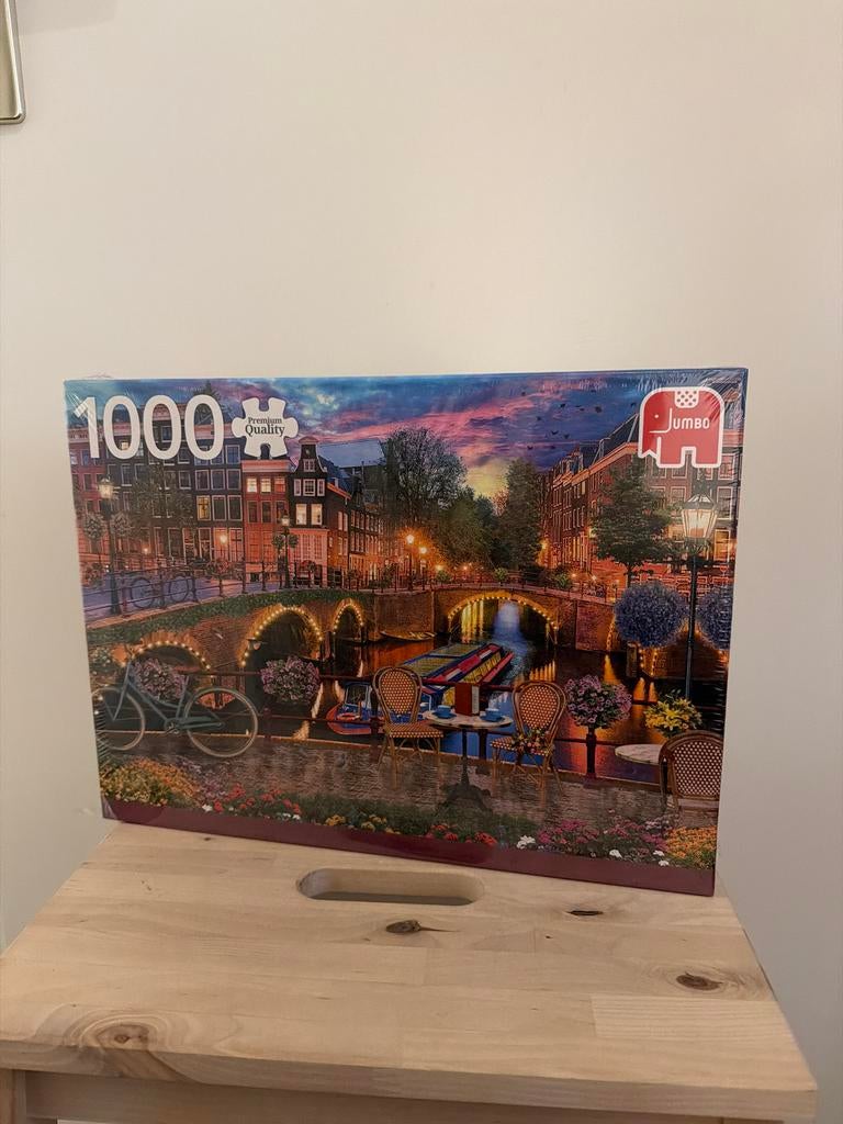 JUMBO puzzel waterkanalen in Amsterdam – 1000 stukjes, Ophalen of Verzenden, 500 t/m 1500 stukjes, Nieuw, Legpuzzel