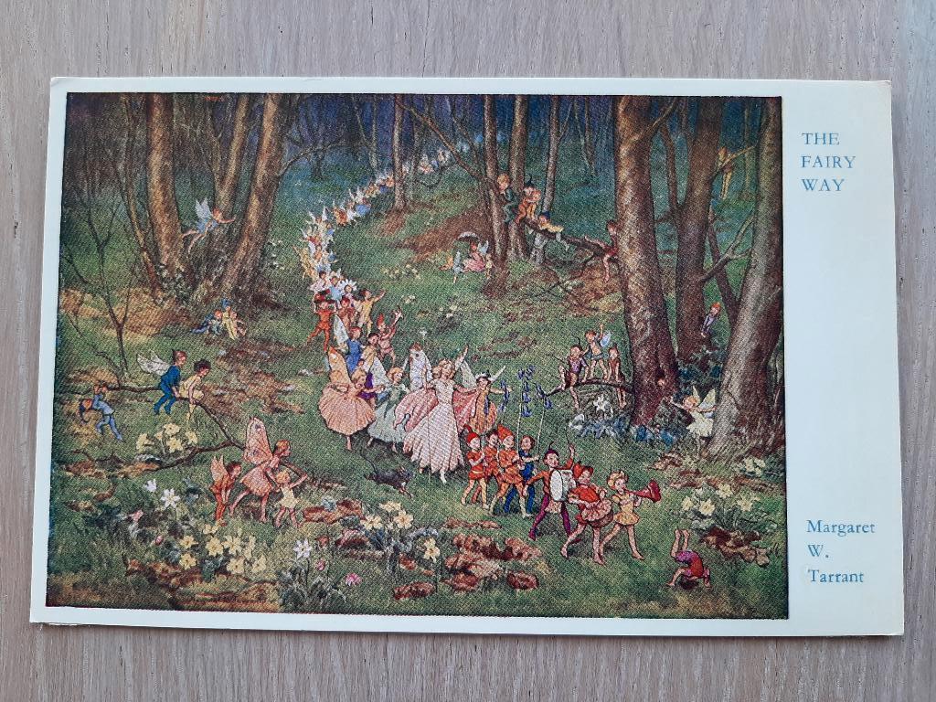 oude kaart Elfjes, the fairy way (ill. Margaret W. Tarrant), Ophalen of Verzenden, 1940 tot 1960, Ongelopen, Overige thema's