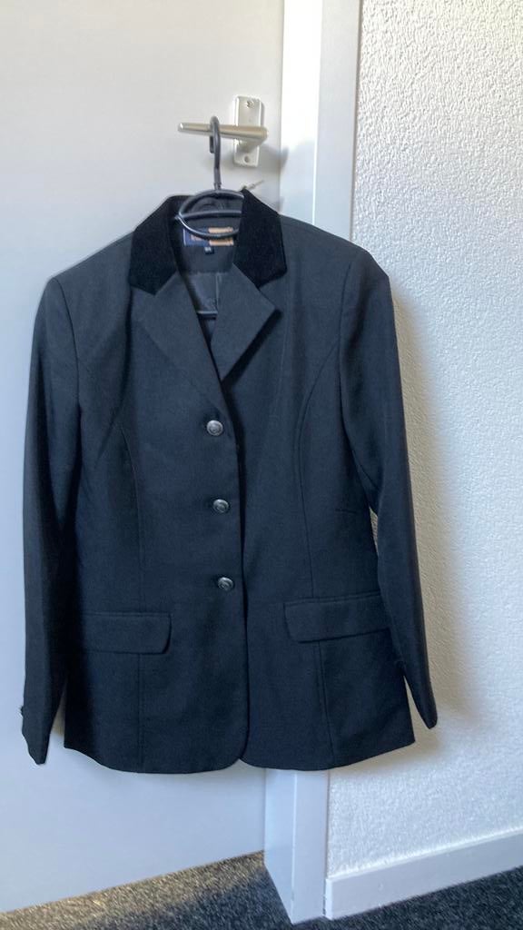 Paardrijdjasje  / dressuurjasje maat 164, Zwart, Ophalen of Verzenden, Zo goed als nieuw, Jasje