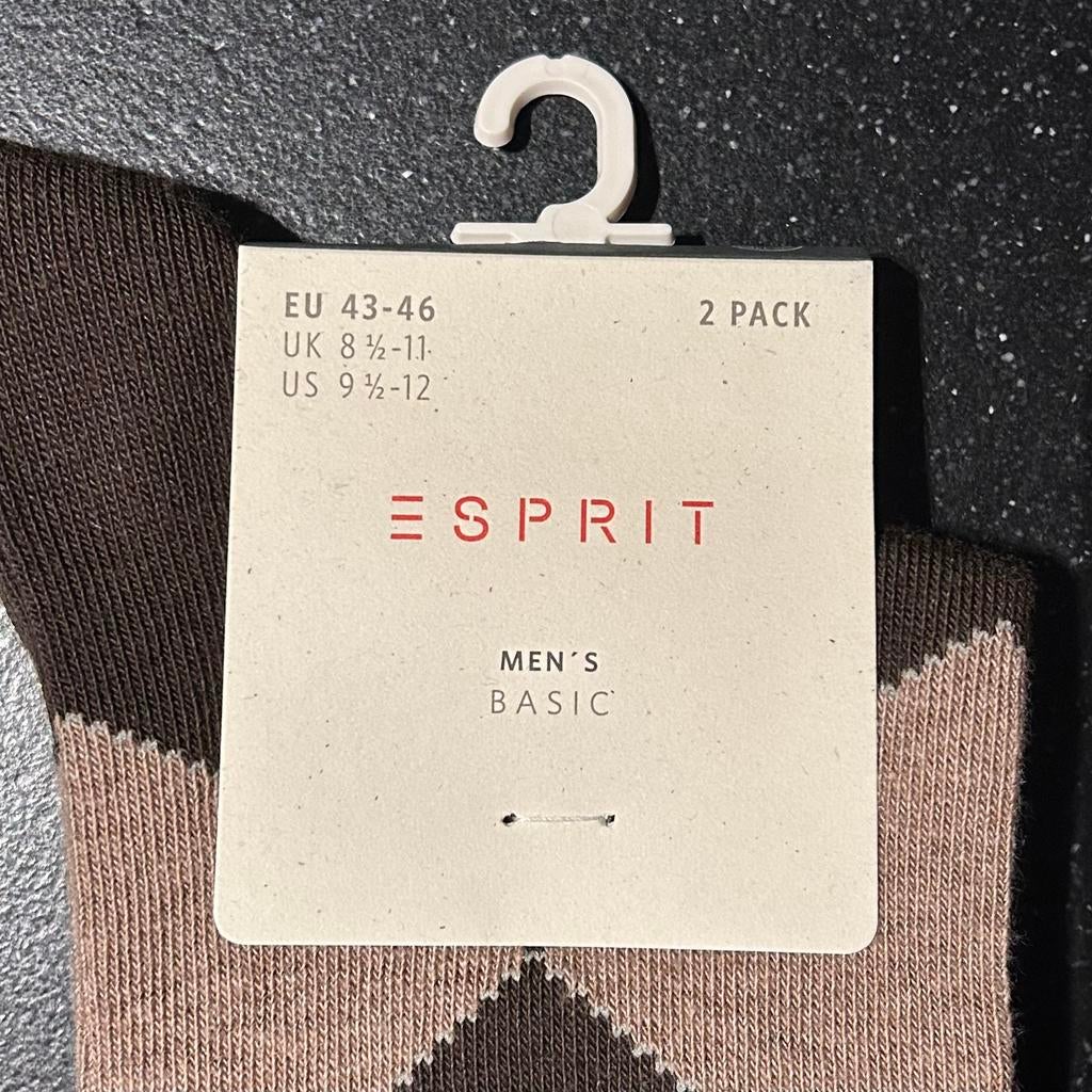 Esprit / Falke Heren sokken 2-pack 43-46 bruin - NIEUW, Kleding | Heren, Sokken en Kousen, Ophalen of Verzenden, Nieuw, Maat 43 t/m 46