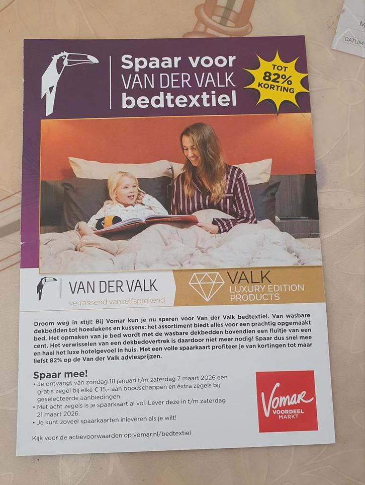Zegels voor Van der Valk bedtextiel, Verzamelen, Stickers, Nieuw, Ophalen of Verzenden