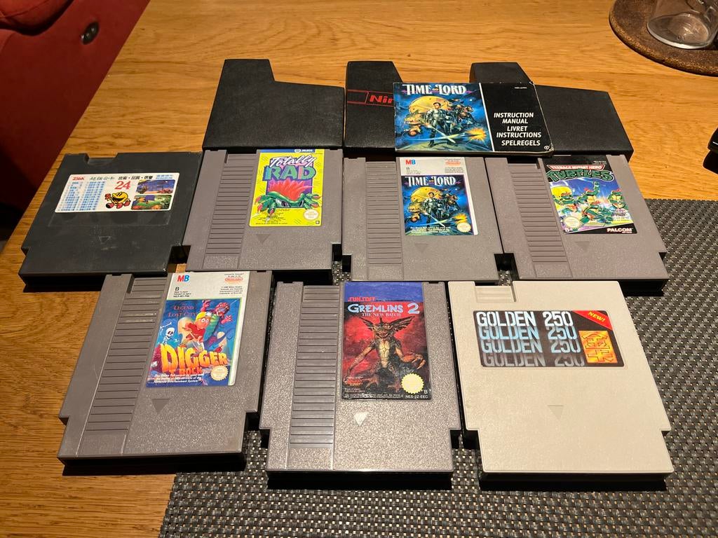 NES games - Time Lord, Gremlins 2, Totally Rad, Digger, Spelcomputers en Games, Games | Nintendo NES, Avontuur en Actie, Gebruikt