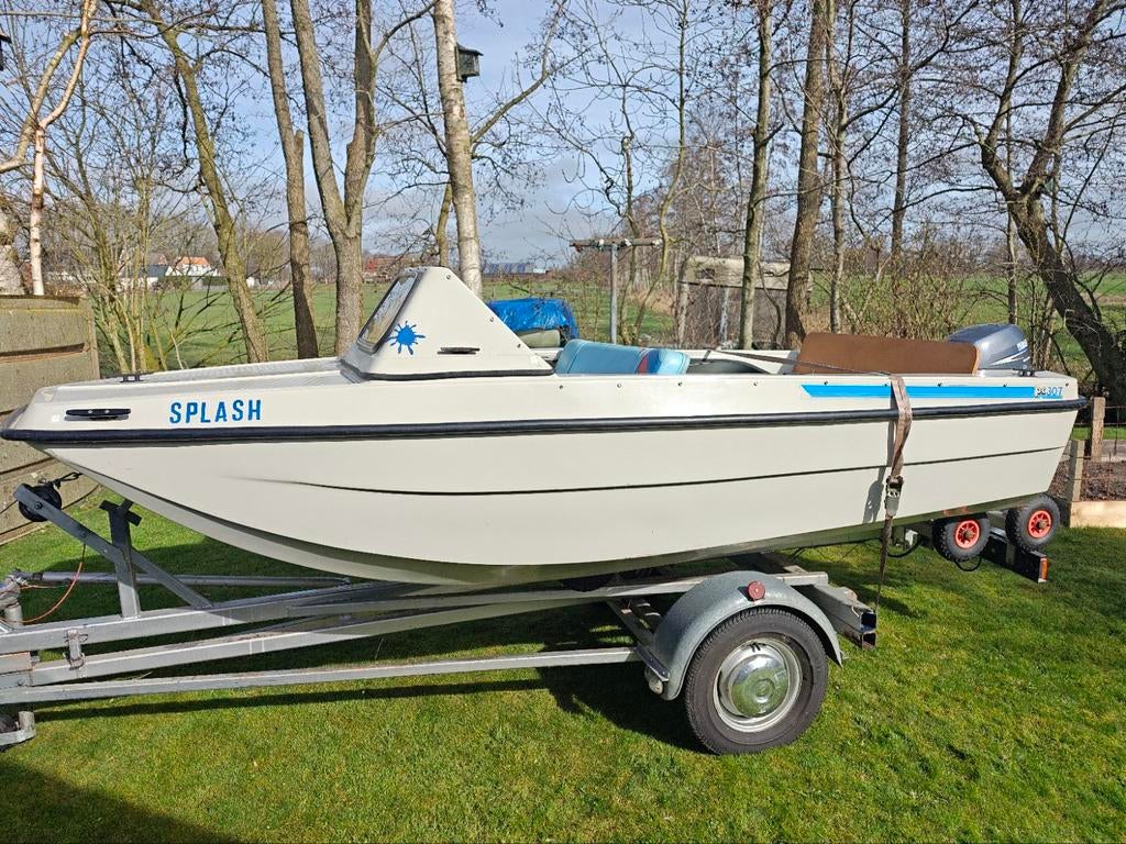 Console boot, Watersport en Boten, Speedboten, Gebruikt, 3 tot 6 meter, Benzine, Minder dan 70 pk, Polyester, Buitenboordmotor