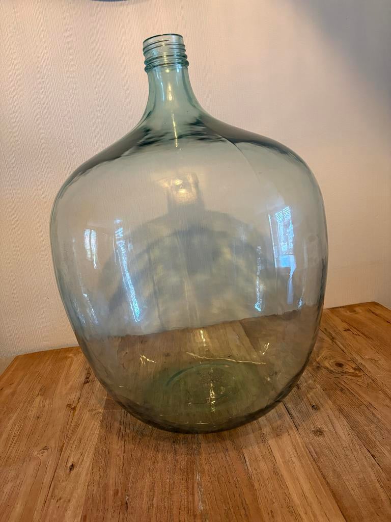 Grote glazen (gist)fles/vaas - 60 cm hoog, Ophalen, Overige kleuren, Glas, 50 tot 75 cm