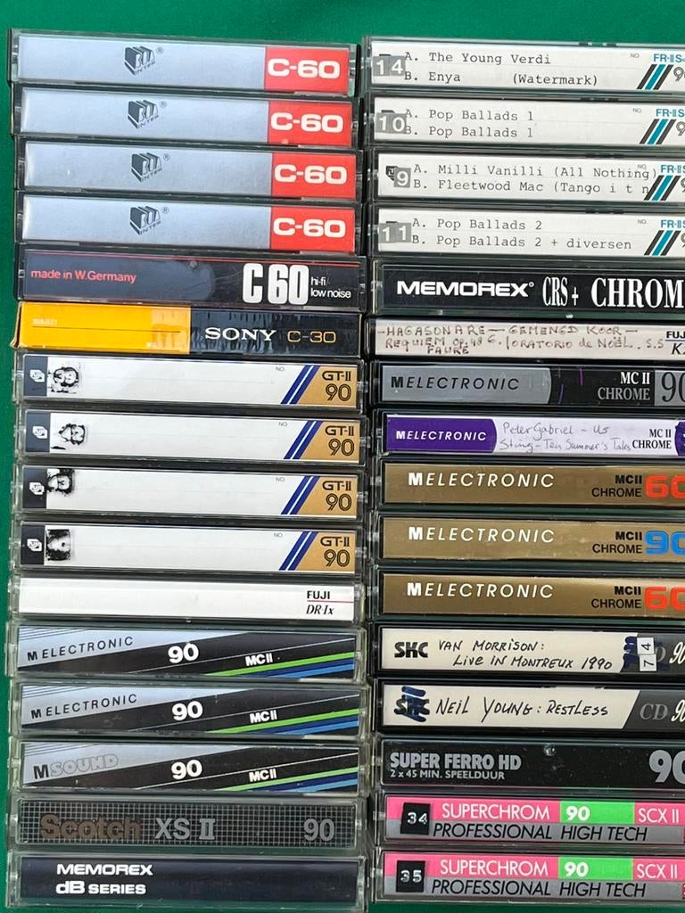 32 bijzondere en zeldzame gebruikte cassettes, Cd's en Dvd's, Cassettebandjes, Gebruikt, Overige genres, 2 t/m 25 bandjes, Ophalen of Verzenden