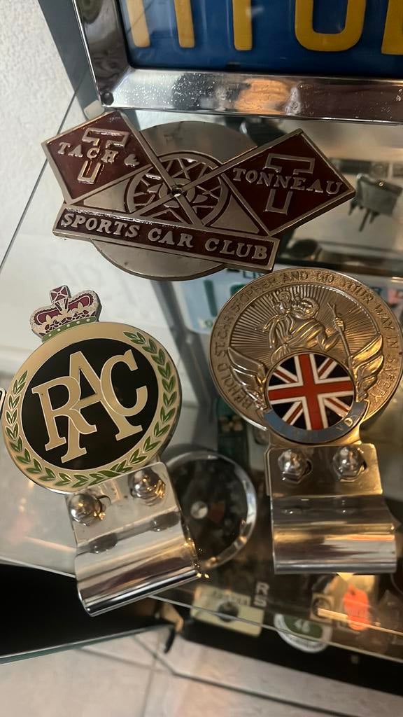 Oldtimer badges diverse, Ophalen of Verzenden, Gebruikt, Auto's